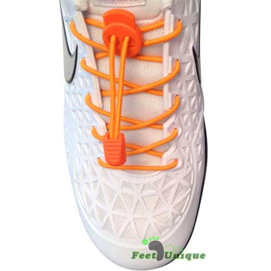 Buy Elastic Lock Orange Shoelaces Here
